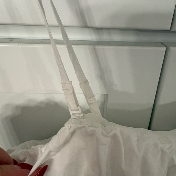 White Eyelet Ruffle Top - Picture 2 of 7